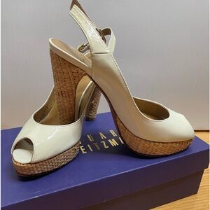 Stuart Weitzman chalk white heel